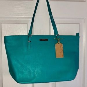 NWOT Turquoise 9 West Tote